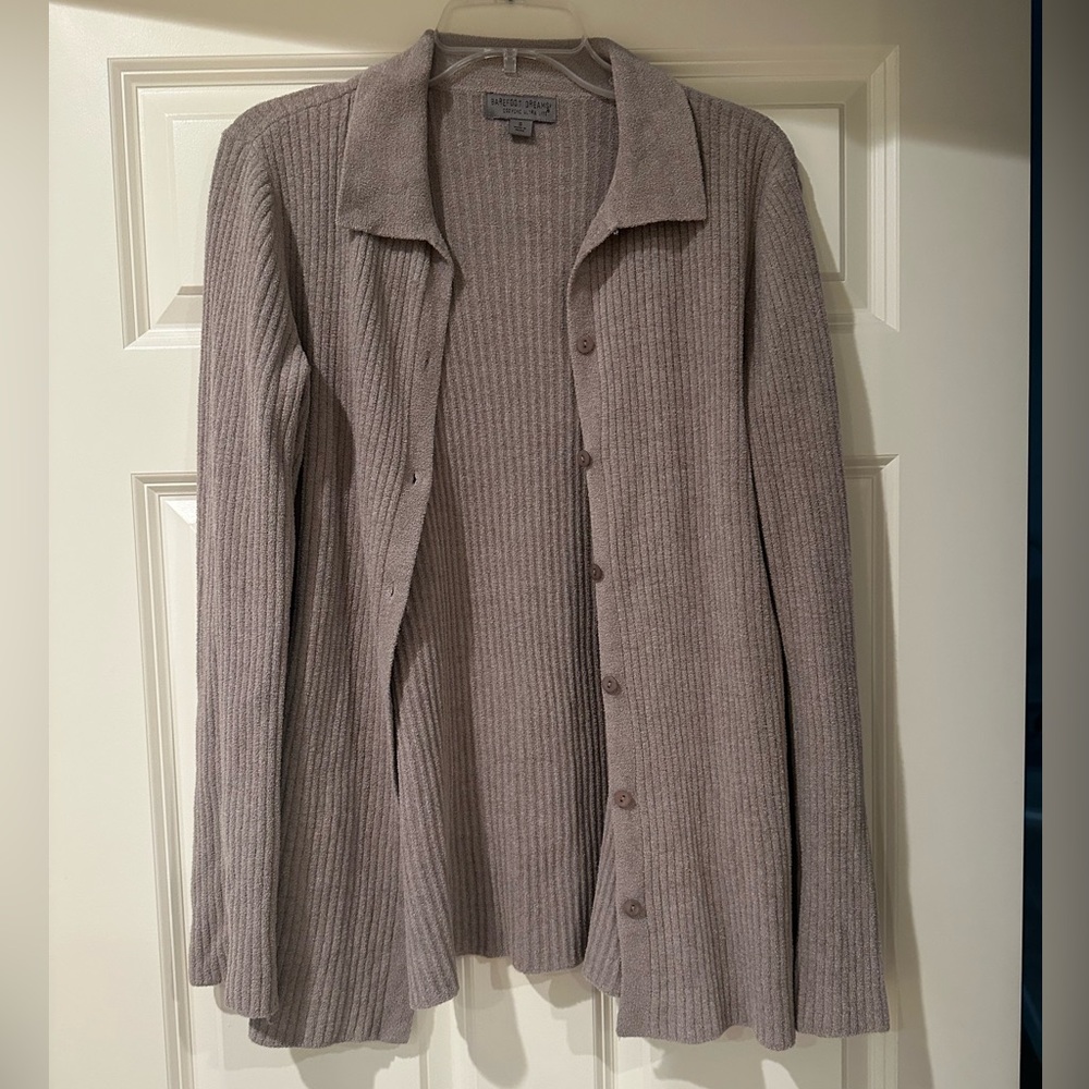 Barefoot Dreams Cardigan in Dusty Mauve